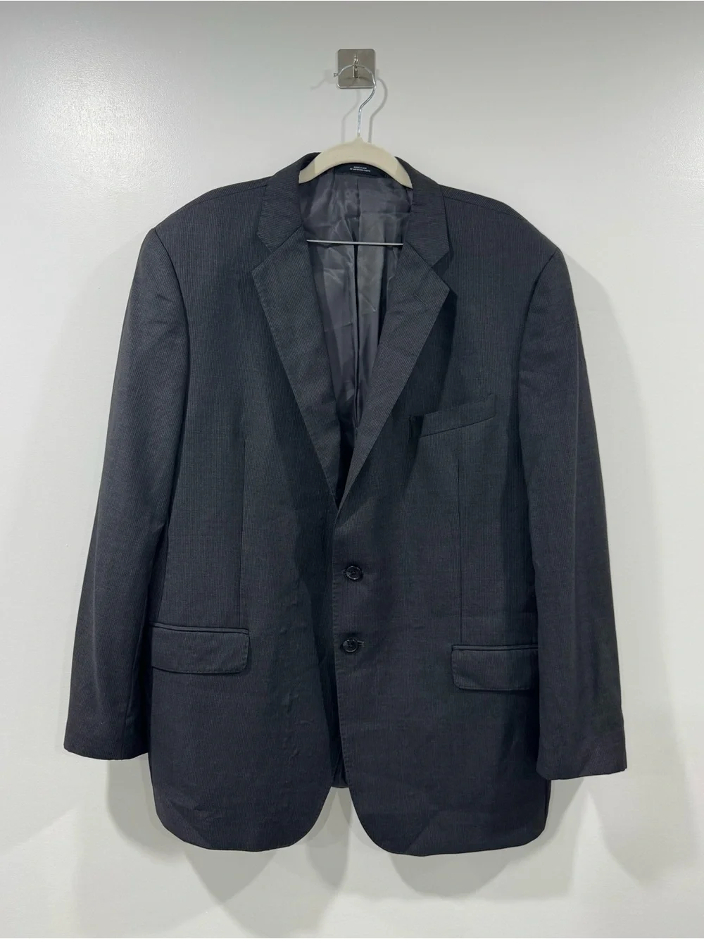 Ermenegildo Zegna Men Wool Dark Gray Blazer Size 44R